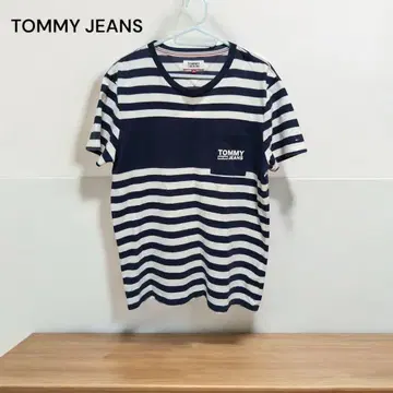 TOMMY JEANS 스트라이프 반팔 셔츠