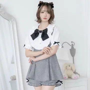 DearMyLove 선택 가능한 고급스러운 요크 프릴 비쥬 셋업