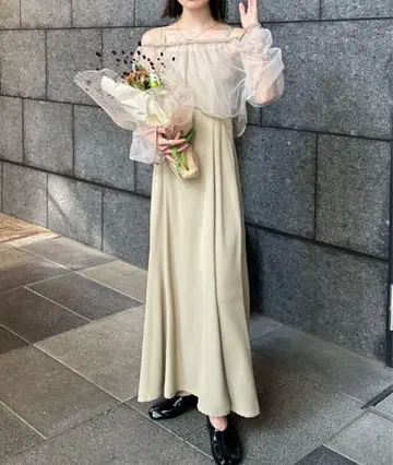 hinari 튤 포멀 드레스 그린 프리 사이즈