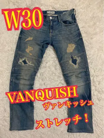 VANQUISH 뱅퀴시 청바지 스트레치 데미지 리페어 W30