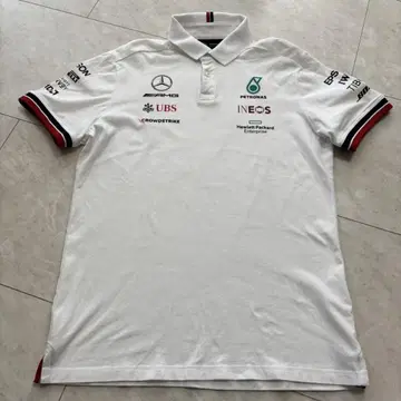 새상품급 한정판 메르세데스 F1 팀 피케 셔츠 해밀턴 벤츠