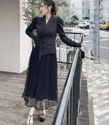 royalparty 로얄 파티 플리츠 자켓 원피스