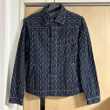 SCHOTT 스트라이프 데님 자켓 M