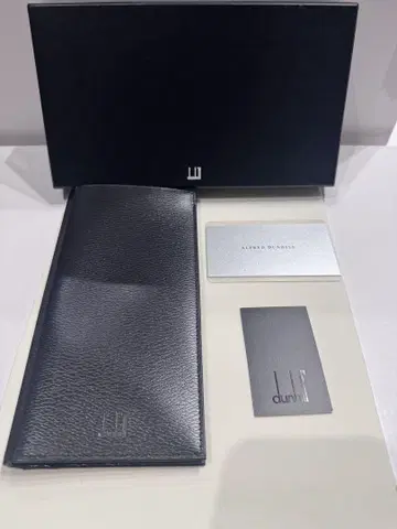 던힐 블랙 가죽 장지갑