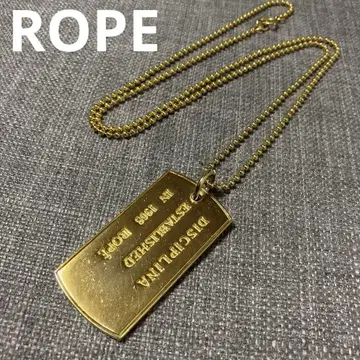 ROPE 로페 플레이트 도그 태그 목걸이 골드 컬러