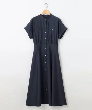 쿠미쿄쿠 시어 보일 원피스 네이비 사이즈 1