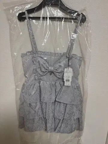 앙크루즈 자카드 티어 원피스 도잔스카 (블루)