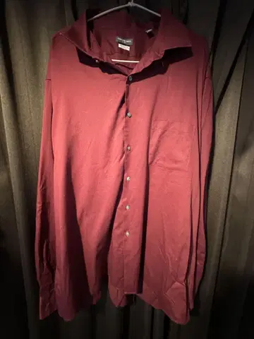 VAN HEUSEN 버건디 레귤러 핏 셔츠