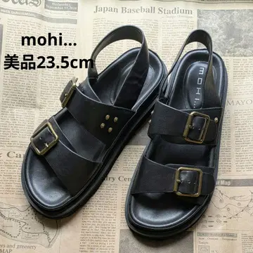 새상품급 모히 MOHI 샌들 통굽 더블 벨트 스터드 백 스트랩