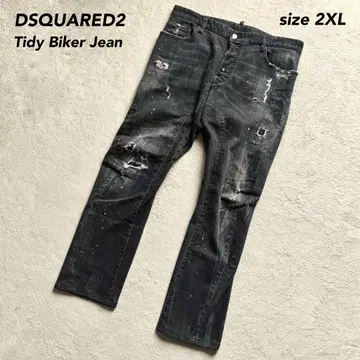 컨디션 최상 DSQUARED2 타이 디 바이커 청바지 2XL 블랙