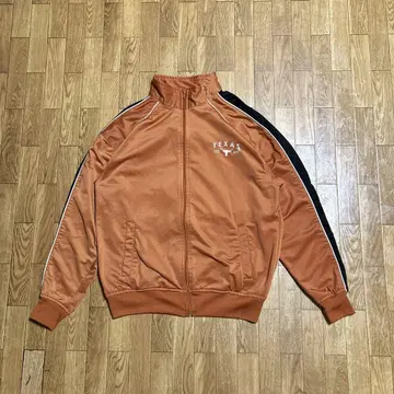 90s 파키스탄 제 텍사스 트랙 자켓 광택 브라운 블랙 L