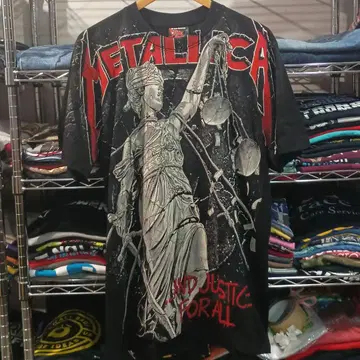 메탈리카 양면 프린트 밴딩 티셔츠 XL