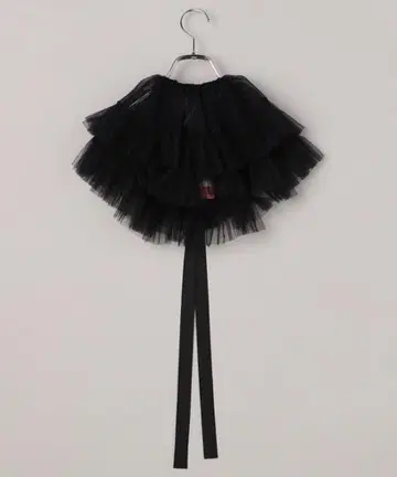 VIVIANO 블랙 튤 탈부착 카라
