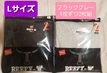 헤인즈 비피 크루넥 티셔츠 블랙 그레이 각 1장 2장 세트