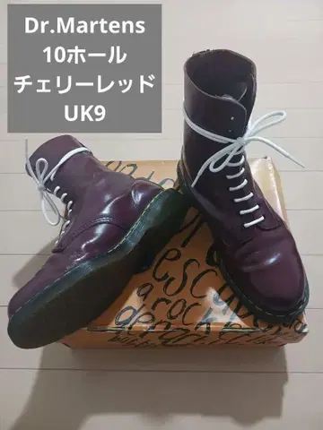 가격 인하 환영! Dr.Martens UK9 10홀 체리 레드
