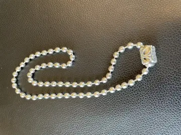 빌 월 가죽 라지 볼 체인 실버 5.5mm N863