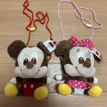 미키 미니 봉제 인형 동전 지갑 미니백