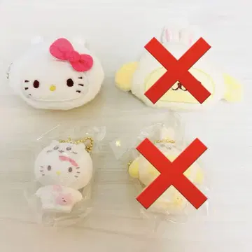 치이카와 산리오 폼폼푸딩 헬로키티 플로키 마스코트 헤어 클립