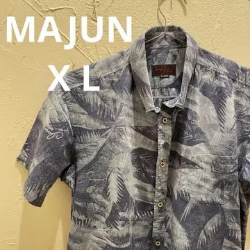 MAJUN 마준 카리유시 의류 알로하 셔츠 X-LARGE 네이비 계열