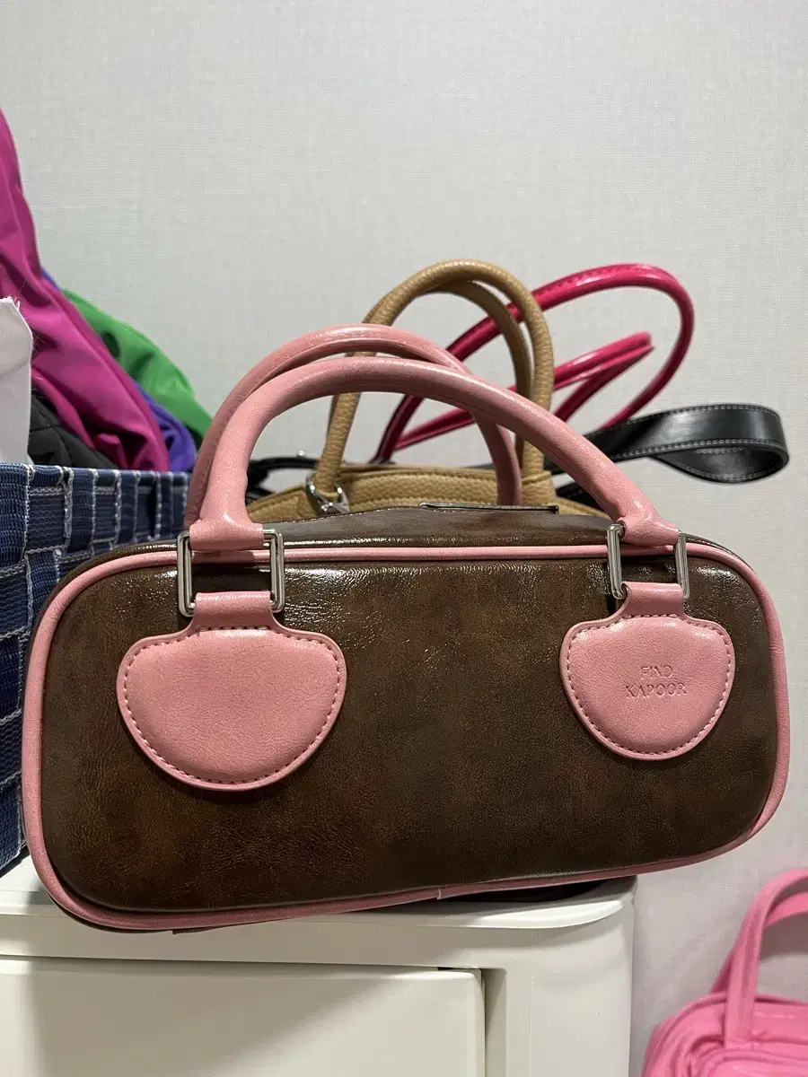 [Shipping Included] Find Kapoor Heart Block Bag Pink Brown