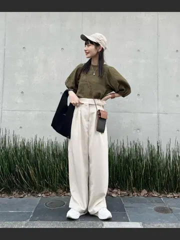 hinari 헴 후크 2WAY 와이드 팬츠
