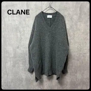 # CLANE 클라네 OVER V NECK KNIT TOPS 니트