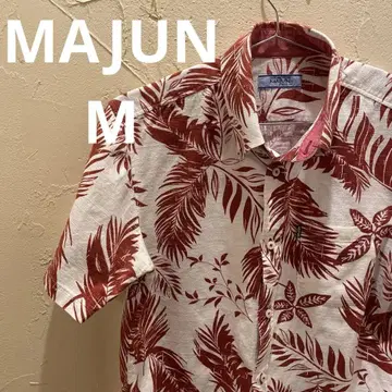 Ocean Blue Majun 마준 카리유시 의류 반팔 알로하 셔츠 M