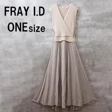 FRAY I.D 카슈쿨 리브 니트 콤비 원피스 원피스
