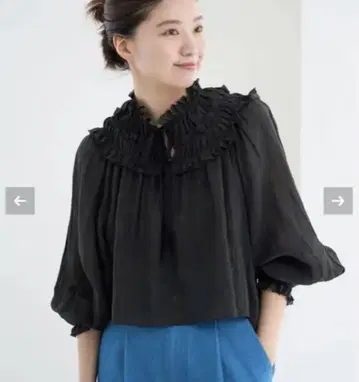 라미 리요 셀 양류 개더 블라우스