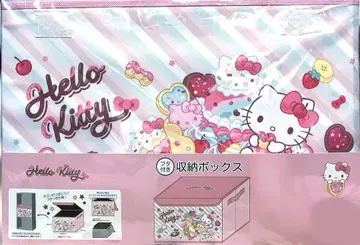 새상품 산리오 헬로키티 뚜껑이 있는 수납 박스 크레이프 스위츠