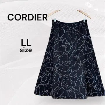 CORDIER 코르디아 새상품급 시어 플레어 스커트 LL 빅 사이즈