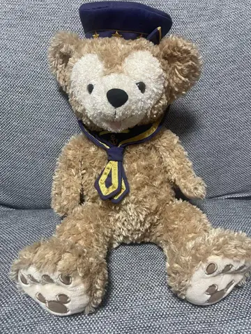 닷피 초기 오픈 마우스 네이비 세일러 봉제 인형 화이트 택