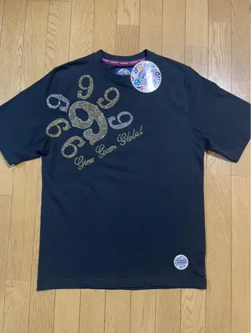 새상품 gino green global 큐빅 블랙 티셔츠 여름