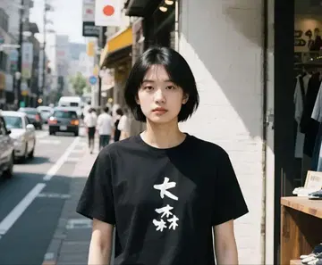 오모리 블랙 티셔츠