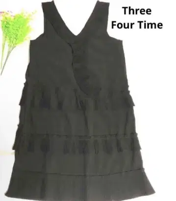 Three Four Time 쓰리 포 타임 블랙 디자인 원피스