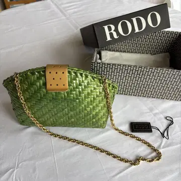 이탈리아제 RODO 라탄 뜨개질 핸드백