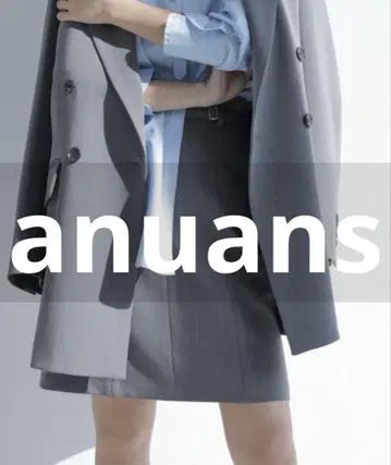 거의 미사용 anuans 스커트 MEDIUM 그레이 여성용