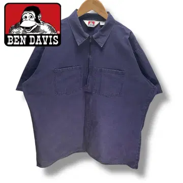 bendavis 하프 지퍼 셔츠 미국제 립스탑 사이즈 XL