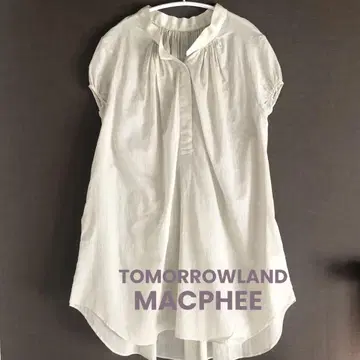 TOMORROWLAND 맥피 스탠드 옷깃 샤기 블라우스