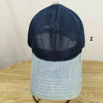 네이비 데님 메쉬 백 캡 60cm
