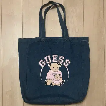 GUESS 게스 토트백 곰 베어 데님 레어