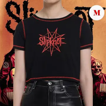 Slipknot "S 로고 및 노나그램" 여아 베이비 티셔츠 M