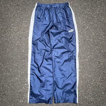 90s PUMA 푸마 나일론 팬츠 네이비 y2k L 초와이드 피스테