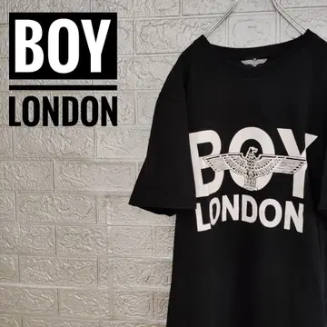 보이 런던 BOYLONDON 빅 로고 구제 의류 티셔츠 블랙 L