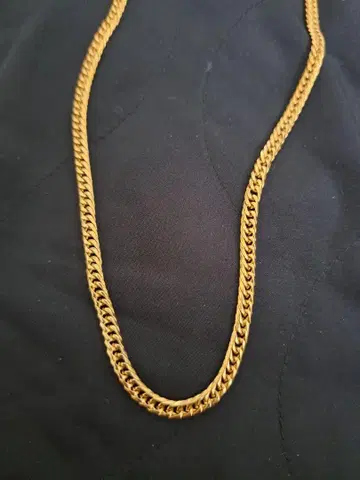 키헤이 목걸이 스테인리스 골드 금 50cm 폭 3mm