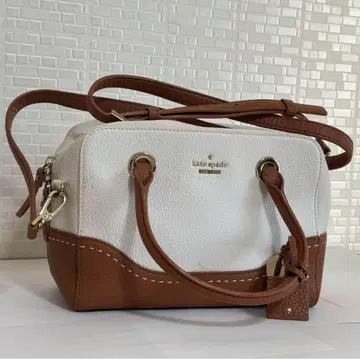 Kate Spade 2way 숄더백 화이트 브라운 가죽