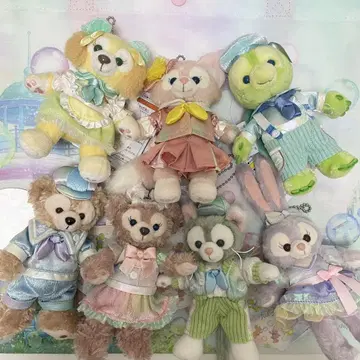더피&프렌즈 20주년 컬러풀 해피니스 봉제 인형 배지 7종 세트