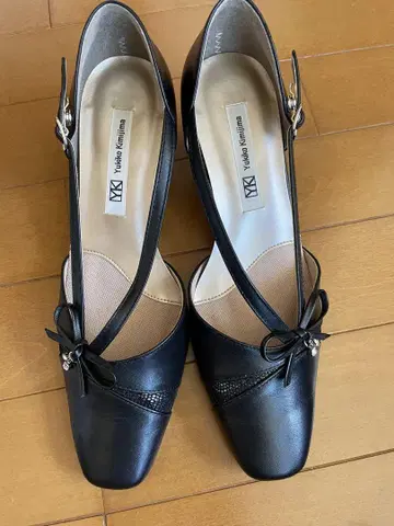 유키코 키미지마 블랙 하이힐 24.5cm 3E