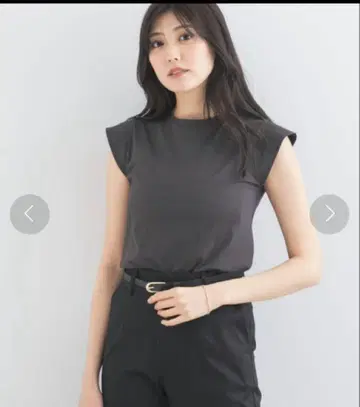 쿨 터치 수피마 코튼 프렌치 티셔츠 CHARCOAL ROSSO