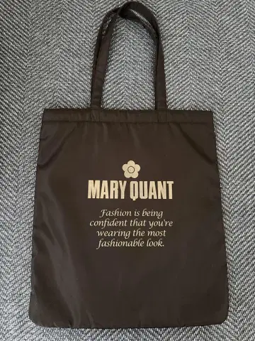 MARY QUANT 로고 토트백 블랙